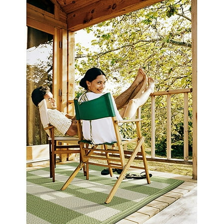 Bazaar Indoor/Outdoor Braided Rug, Light Green