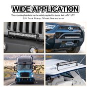 2-Pack Universal Mounting Bracket Side Mount Holder For 52 Curved LED Light Bar