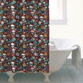 thumbnail image 4 of Colorful Floral Skull Pattern Shower Curtain 84"x72" ,Bathroom Decorative Shower Curtains Set with 12 Hooks,Modern Waterproof Washable Shower Curtain, 4 of 6