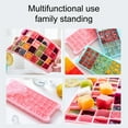 thumbnail image 4 of Visland Ice Cube Mold Flexible Convenient Clean Silicone Lid Design Anti-stick Ice Tray Mould for Daily, 4 of 8