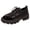 Black, variant on HEWUQI Oxford Shoes for Women Lace up Platform Wingtip Patent Leather Chunky Low Heels Round Toe Casual Work Vintage Dress Pumps Khaki Size 6