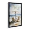 thumbnail image 2 of Stupell Industries Coastal Watercolor Paradise Beach Scene Black Floating Frame Canvas Art, 17 x 25, by Petals Prints Design, 2 of 8