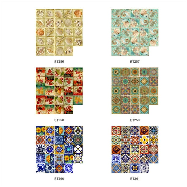 Adhesivos para azulejos, parches, pegatinas para azulejos, decoración vintage, renovación, pegatinas de pared impermeables