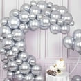 thumbnail image 4 of 105pcs Metallic Silver Balloons 12inch Party Latex Balloons for Birthday Graduation Baby Shower Wedding Anniversary New Year Party Decorations, 4 of 15