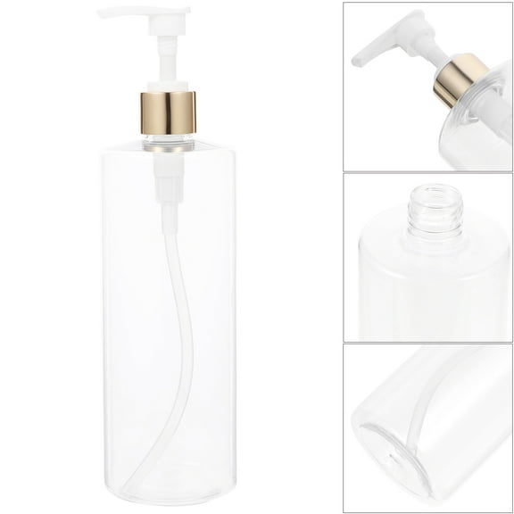 Supvox 1Pc Transparent Plastic Bottle for Bathroom Storage Shampoo Lotion Container with Easy Dispensing