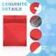thumbnail image 3 of Bolsa de embalaje resellable Uxcell para pequeñas empresas, bolsas mate a prueba de olores con cierre de cremallera de aluminio color rojo, 3 of 7