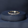 thumbnail image 6 of Rosec Jewels Certified Moissanite Half Eternity Ring - D-VS1 Quality - Baguette Moissanite Stackable Ring - with Jewelry Box, 18K Yellow Gold, US 10.00, 6 of 8
