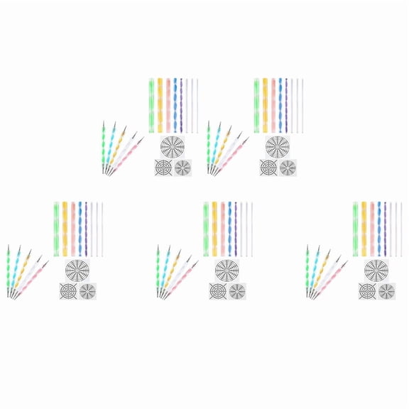 80 Pcs Mandala Dotting Tools for Painting Rocks Mandala Stencils Kit Ball Stylus Clay Sculpting Carving Tools