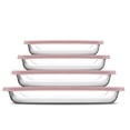 thumbnail image 4 of Borosilicate Glass Oven Dishes with Lids - Blushy Pink, 4 of 13