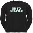 thumbnail image 1 of On to Seattle Black Adult Crew Neck Sweatshirt, 1 of 1