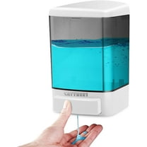 CATTREES Manual Soap Dispenser,Commercial Soap Dispenser Wall Mounted for Bathroom Kitchen Hotel .1000ml/33oz,Hand Sanitizer Dispenser Wall Mounted Liquid Gel Soap Dispenser Shampoo Container Plastic.