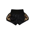 thumbnail image 3 of Zaldita Kids Boys Muay Thai Shorts MMA Kickboxing Grappling Boxer Shorts Gym Fitness Boxing Trunks Black 14-15, 3 of 4
