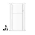 thumbnail image 2 of unipaws 56" Extra Tall Pet Gate, Clear Acrylic Tall Cat Gate, White, 2 of 7