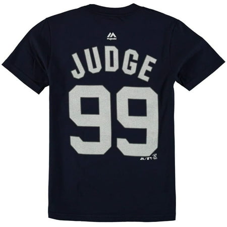Mlb Player Coin - Majestic Aaron Judge New York Yankees #99 MLB Youth Player T-shirt (Youth Large 14/16)