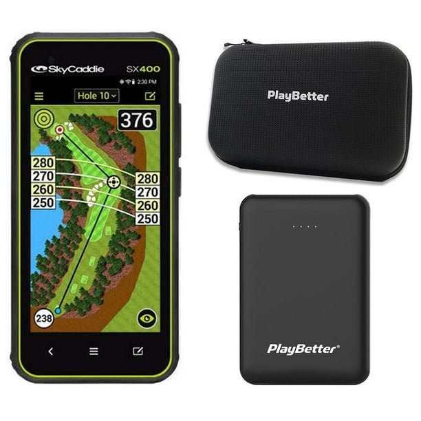 Uitstekend hongersnood niettemin SkyCaddie SX400 Handheld Golf GPS Bundle with PlayBetter Portable Charger &  Protective Hard Case - Walmart.com