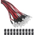 thumbnail image 1 of 20 x 3 mm LEDs with 20 cm cable DC 12 V LED ready-wired mounting rings plastic (red), 1 of 4