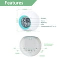 thumbnail image 5 of TSV Sleep Training Alarm Clock, Battery Operated Teenager's Alarm Bedside Clock, 7 Color Changing LED Night Light, 7 Ringing Tones & Touch Control, Time Date Temperature Calendar for Bedroom, 5 of 8