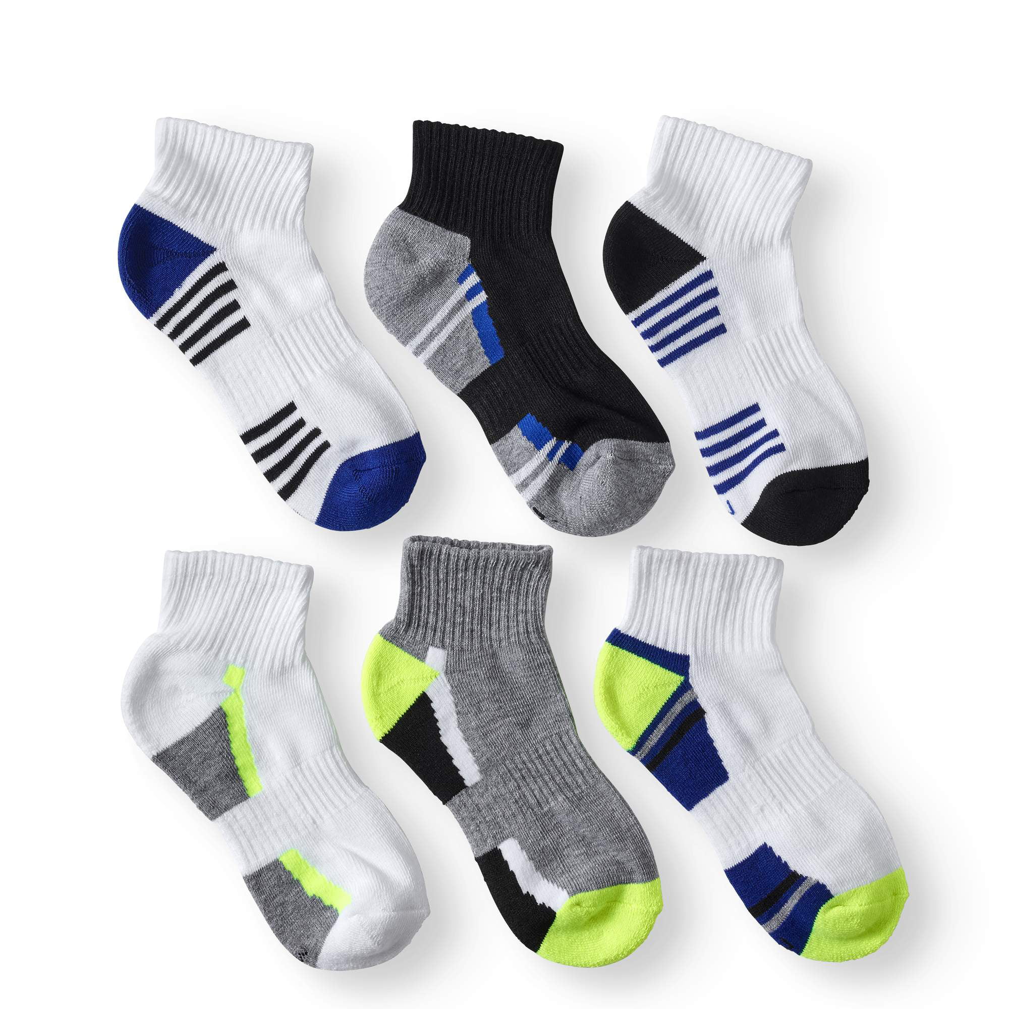 Baby Socks,Mossio 6 Pack Gender Neutral Crew Ankle Socks for Walking 1-3 Years Blue