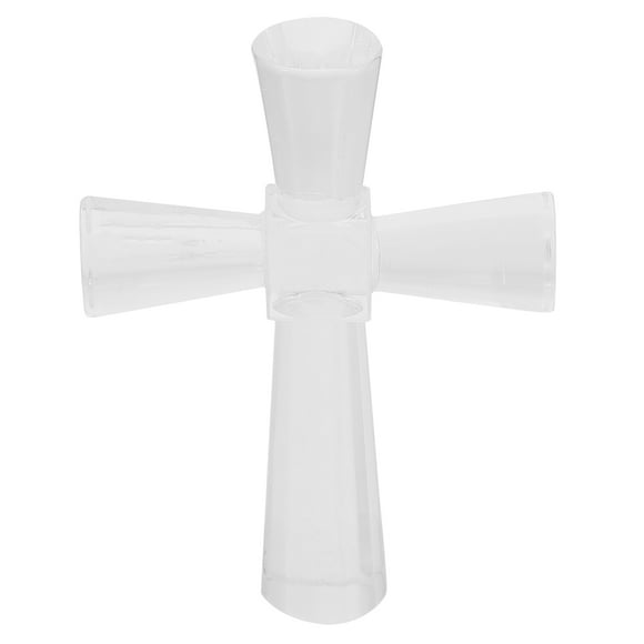 KAKOWELY Adorno de mesa con forma de cruz de cristal Adorno de mesa con forma de cruz de cristal
