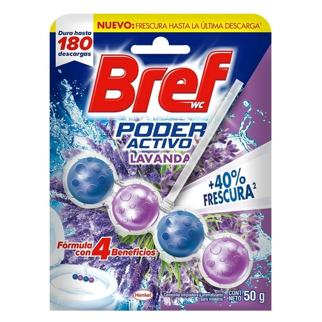 Canastilla limpiadora Bref WC poder activo lavanda 50 g