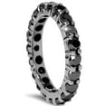 thumbnail image 3 of Pompeii 3 1/2ct Black Diamond Black Gold Eternity Stackable Ring (Black,AAA), 3 of 4