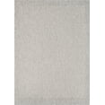 thumbnail image 3 of Well Woven 5' x 7' Gray and Ivory Solid Print Outdoor Rug, 3 of 8