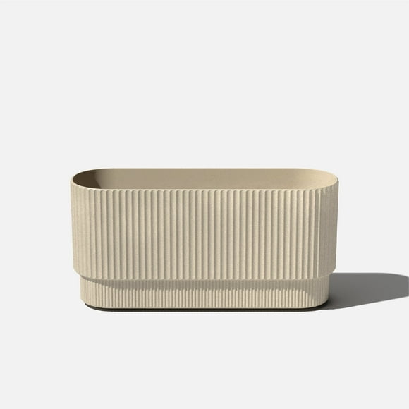 Veradek Demi Series 30" Long Plastic-Stone Planter - Sand