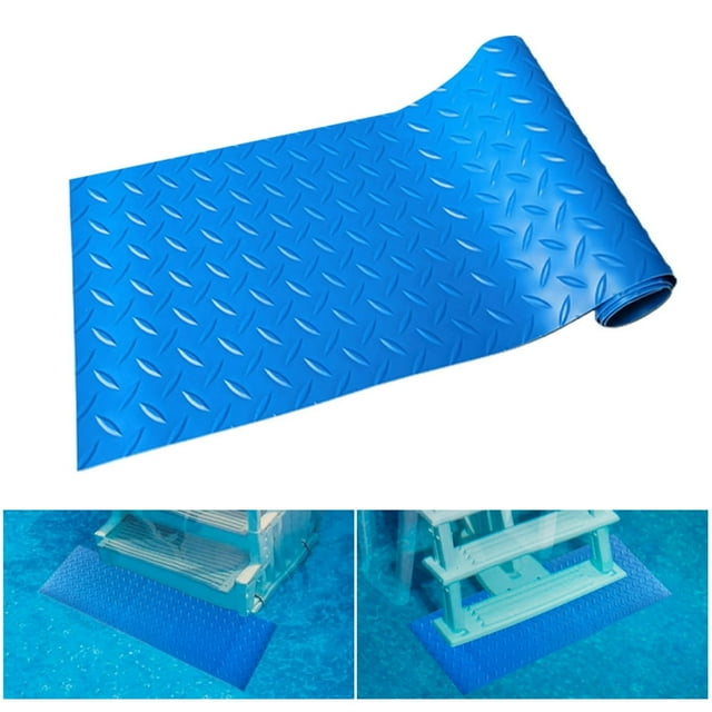 Swimming Pool Ladder Mat Stairs Protective Snowy Weather Pvc Nonskid Design Anti Skid Layer In Rainy Safety Liner 35.49in