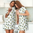 thumbnail image 4 of Naloa Cute Avocado Yoga Print Women Nightgowns,Womens Loungewear,Short Sleeve Sleepwear,Comfy Ladies Nightdress, 4 of 6