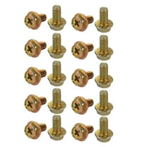Unique Bargains 20Pcs M5x10mm Yellow Zinc Plated Phillips Drive Serrated Flange Hex Head Bolt