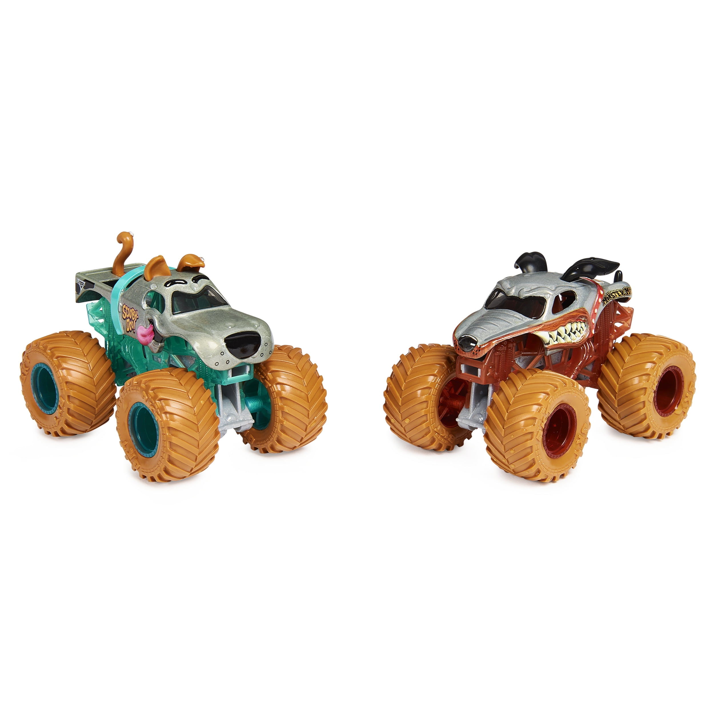 Monster Jam Official Monster Mutt Rottweiler Vs Scooby Doo Color Changing Die Cast Monster Trucks, 1:64 Scale, 2 Pack