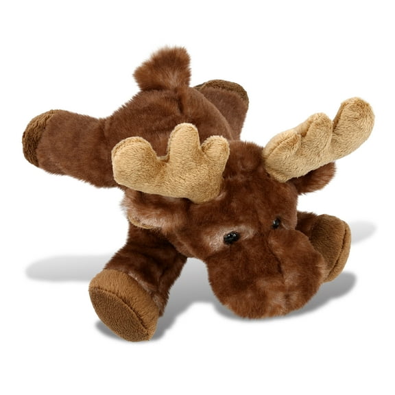 Super Soft Plush Brown Lying Moose