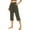 Army Green, variant on ABATAB Capri Pants for Women Elastic High Waist Stretch Comfy Summer Pants with Pockets Workout Casual