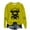 Yellow, variant on successthop Sweatshirt Women Cow Fleece Plus Size Crewneck Long Sleeve Sweatshirts Pullover Hoodie Print Hoodies Orange