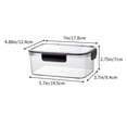 thumbnail image 3 of Cheese Dispenser Container, White Plastic Food Storage Box with Flip Lid, 7x4.88x2.75cm Airtight Organizer for Refrigerator, Perfect for Ginger Garlic Spices and Fruit Block Storage, 3 of 8