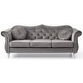 thumbnail image 3 of Modern Simple Fabric Sofa 220cm with Soft Velvet Cover and Durable Hardwood Frame, 3 of 6