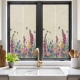 thumbnail image 2 of Watercolor Flowers Window Privacy Film, Retro Botanical Blooms Floral Butterfly Static Cling UV Sun Blocking Heat Control Window Tint Day and Night, Non-Adhesive One Way Privacy Cover 17.7''x39.3'', 2 of 7