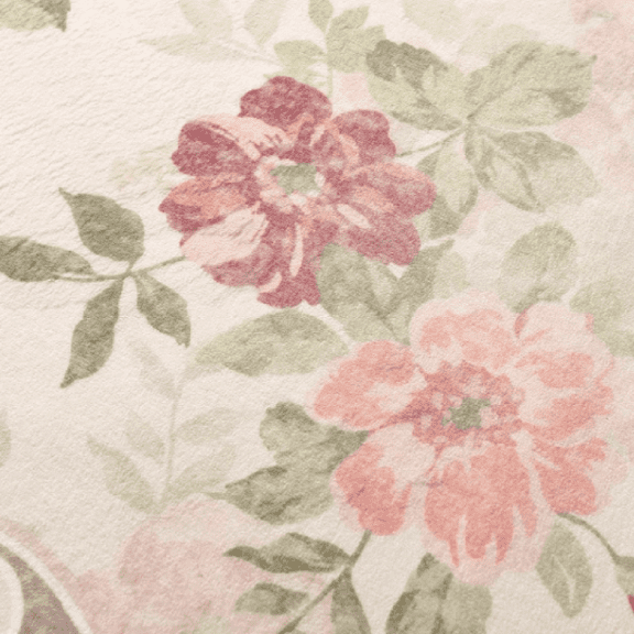 Floral Washable Rugs 5x7,Rugs for Living Room Boho Area Rug,Vintage Rugs for Bedroom Girls Non Slip Low Pile Ultra-Thin Large Carpet for Farmhouse,Dining Room,Kids Playroom Dorm (5'X7',Beige)