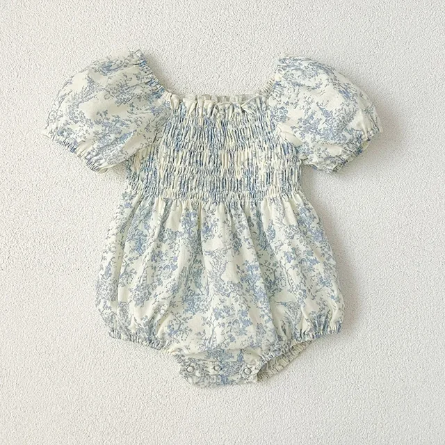 Vestido volador de encaje de estilo coreano para niña, vestidos de princesa florales bordados, mono encantador para bebé, trajes para hermana