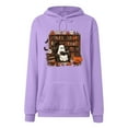 thumbnail image 6 of Kaprioy Womens Halloween Sweatshirt Ghosts Reading Books Graphic Long Sleeve Sweater Cute Spooky Bookish Hoodies Purple, XXL, 6 of 6