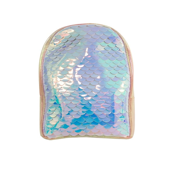 Mochila Mediana La Merced Infantil Rosa Tornasol con Azas Ajustables Brillante