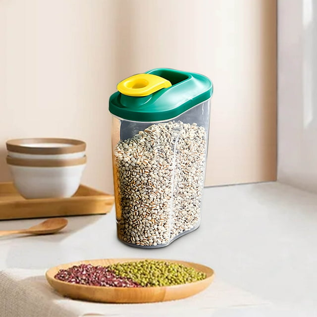 Birdeem Airtight Food Storage Containers with Snap Lids,Leak Proof Dry Food Containers for Pantry Organization,Transparent Cereal Containers for Grains,Rice,Pasta,and Snacks,Set of 2 Sizes