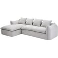 thumbnail image 6 of Tabaray Modern Modular Sectional Sofa, Comfy L-Shaped Extra Deep Seat Cloud Couch, Freedom Combination Upholstery Floor Furniture Sofa, for Living Room Office (Chenille Grey), 6 of 7