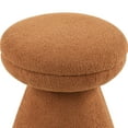 thumbnail image 4 of Furniture of America Thia Modern 17.5" Upholstered Mushroom-Shape Design Stool, Saddle Brown, 4 of 5