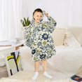 thumbnail image 6 of FORMRS Wearable Blanket Hoodie with Sleeves for Kids Cozy Flannel Sweatshirt, Light Floral, 6 of 7
