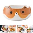 thumbnail image 2 of MasteelfCA 1Pc Lovely Cartoon Salad Bowl Practical Ceramic Breakfast Bowl Kitchen Supply, 2 of 7