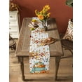 thumbnail image 4 of Table Runners 90 Inches Long Dress Scarves, Fall Farmhouse Coffee/Dining/Kitchen Table Runner for Living Room, Thanksgiving Maple Leaf Branch Pumpkin Car Plaid 13x90 Inch, 4 of 7