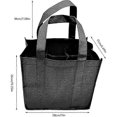 thumbnail image 4 of 20x30x18cm Bottle Carrier Bag 6 Compartments For 6 1.5l Bottles Tearproof Waterproof Fabric, 4 of 5