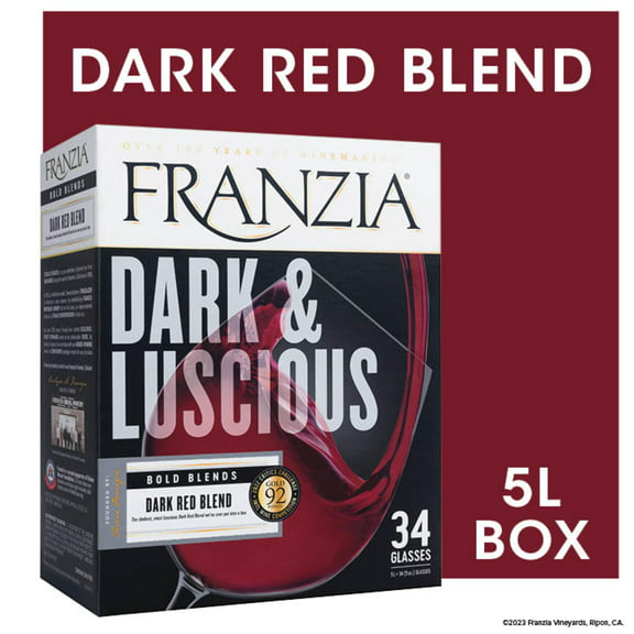 Franzia Dark Red Blend Vintner Select International, 5 L Bag in Box, 14% ABV