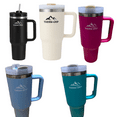thumbnail image 2 of THERM-GRIP 40 oz Stainless Steel Tumbler with Handle and Reusable Straw ? Leak-Proof Travel Mug, Hot & Cold Beverages, 2 of 5